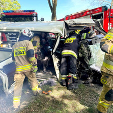 Bus uderzył w drzewo. Autem podróżowało 5 osób